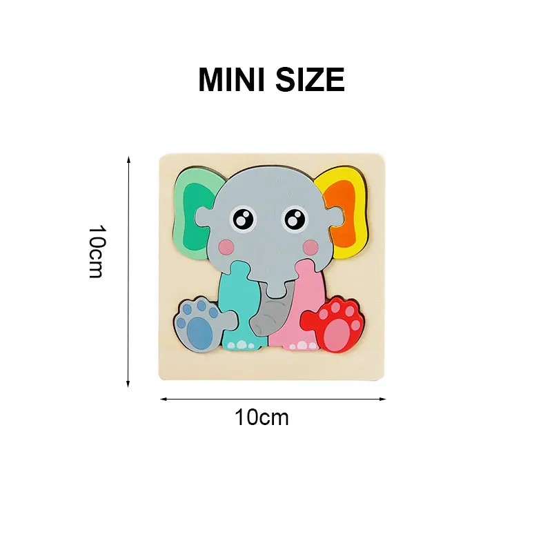 Puzzle enfant éléphant bois