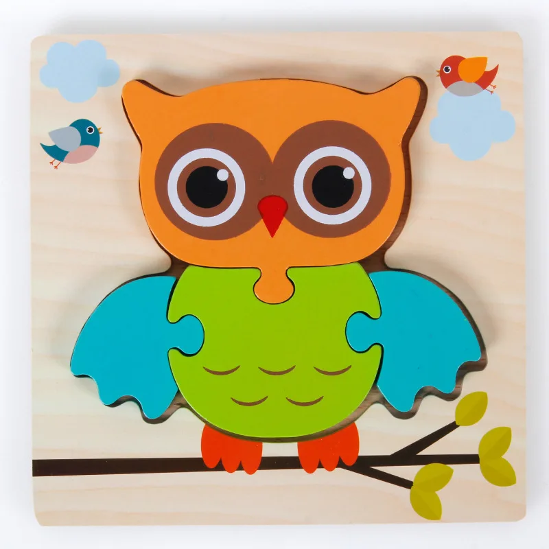 Puzzle hibou en bois