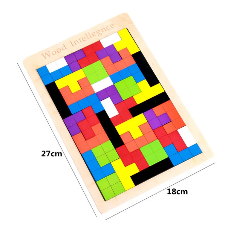 Puzzle en bois coloré