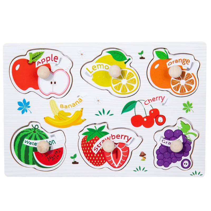 Puzzle en bois fruits éducatif