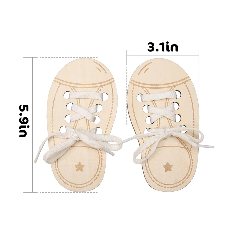 chaussures en bois d'apprentissage