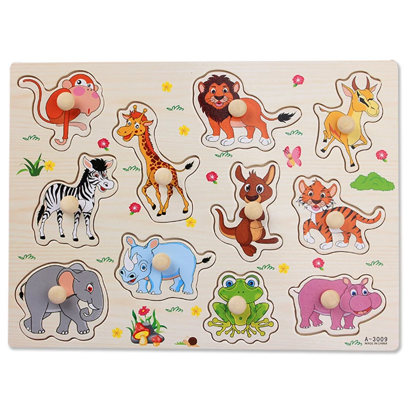 Puzzle bois animaux enfants