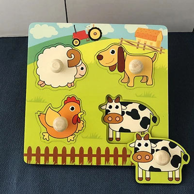 Puzzle ferme bois enfants