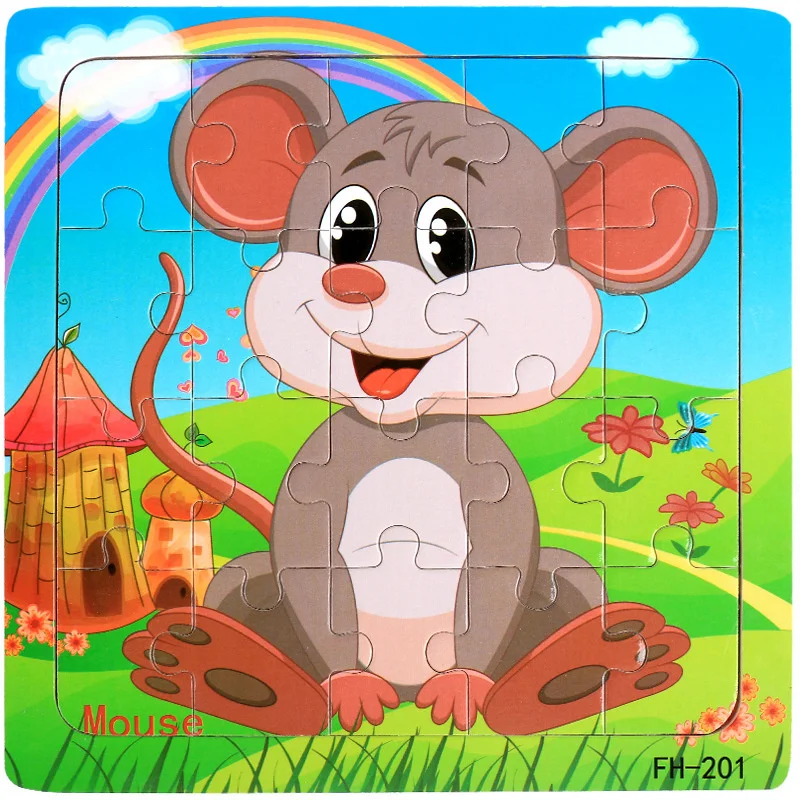 Puzzle souris dessin animés