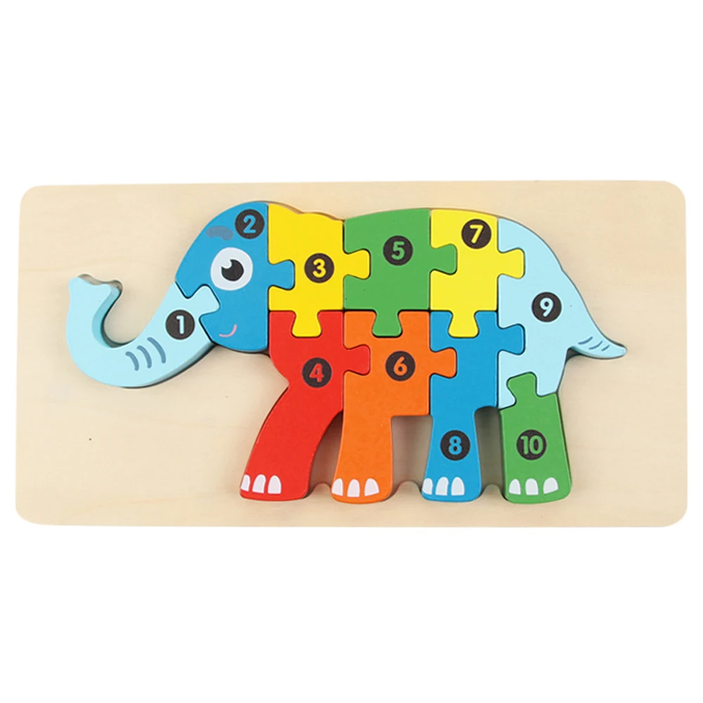 Puzzle éléphant éducatif enfants