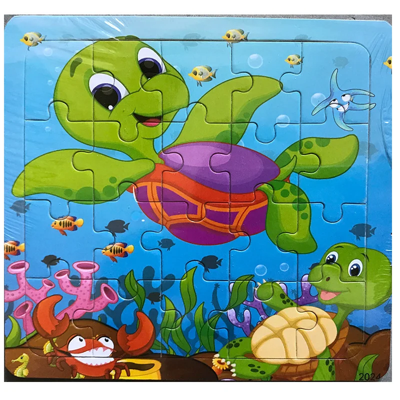 Puzzle tortue mer bois